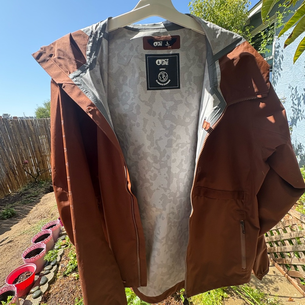 Picture Brown Windbreaker Outdoors Jacket
